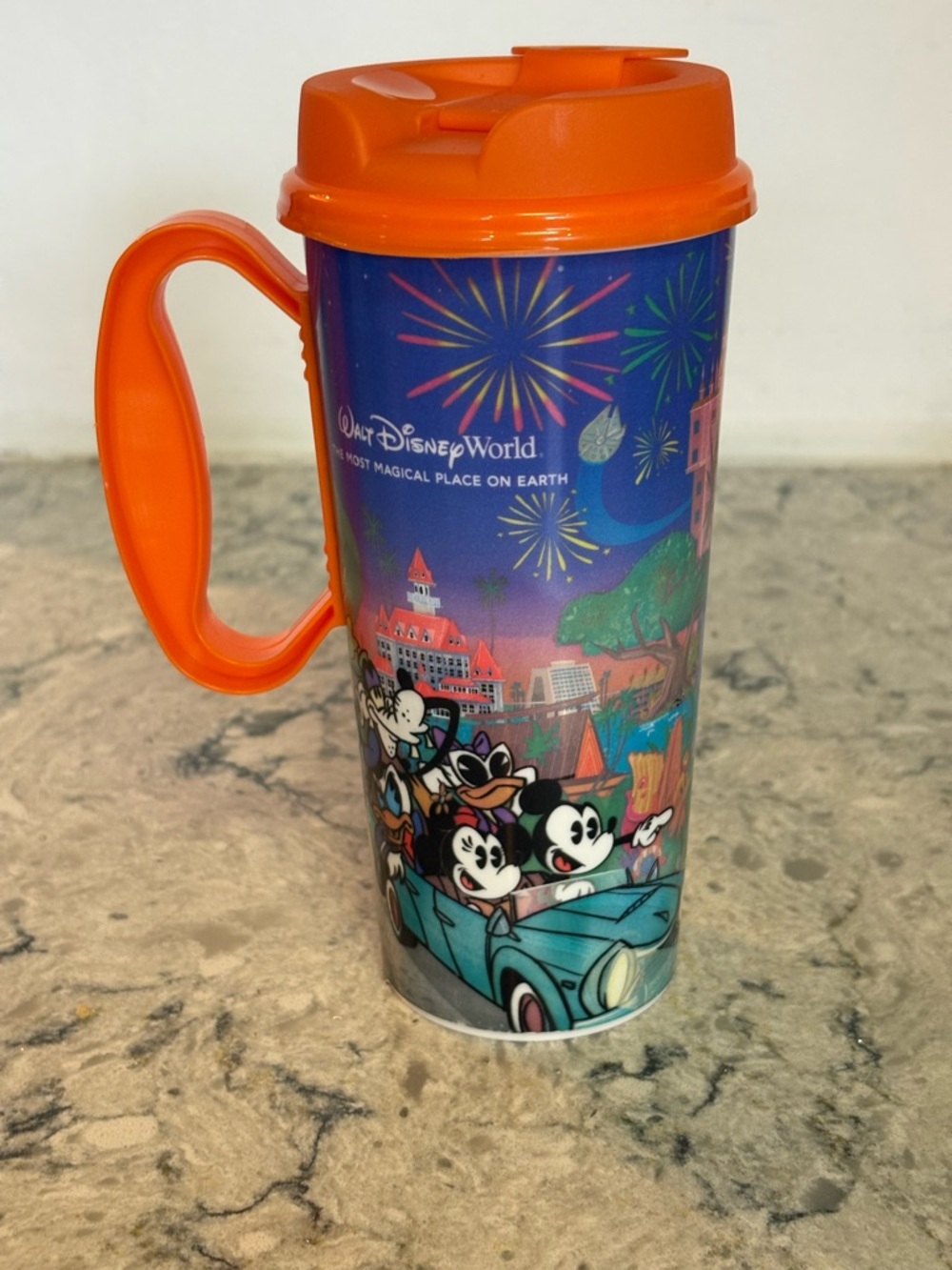 Disney Orange & Blue Mickey Mouse Travel Mug